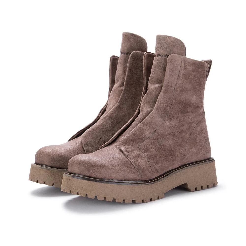 PATRIZIA BONFANTI BOOTS SUEDE KUNI NO LACE HOFF BROWN